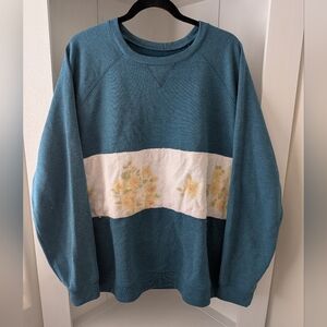 Custom Reworked Teal Sweatshirt